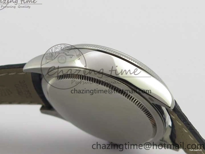 Date BP Markers Leather Real Strap Black Black on Edition Maker 50519 Sticks Dial SS Best SA3165 Cellini 0320